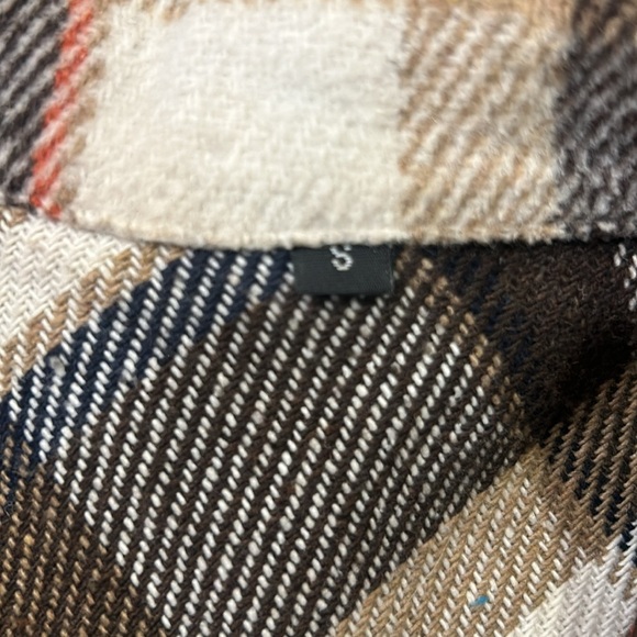 Casual Shacket Brushed Plaid Long Sleeve Flannel Lapel Buttons Pocketed Top - Picture 8 of 11